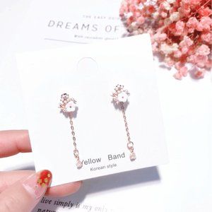 Shell Acrylic Flower Tassel Earrings